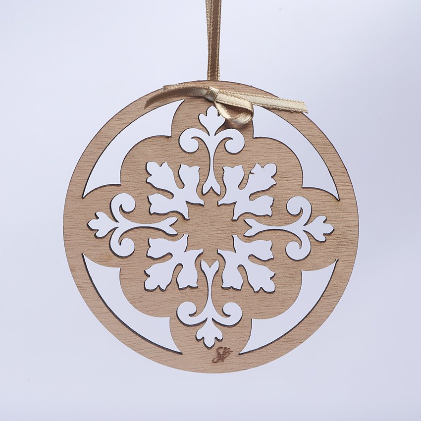 M wooden ornament Gardenja