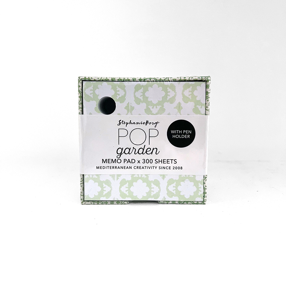 POP Green Garden memo cube front