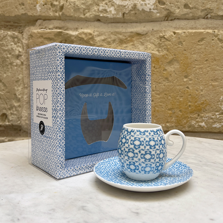 POP Breeze blue Espresso cup&saucer