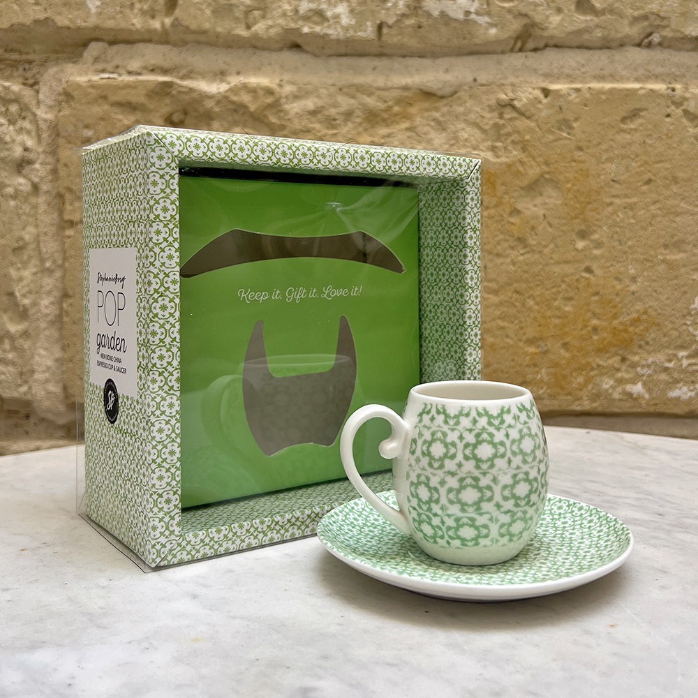 POP Garden Green Espresso Cup&Saucer