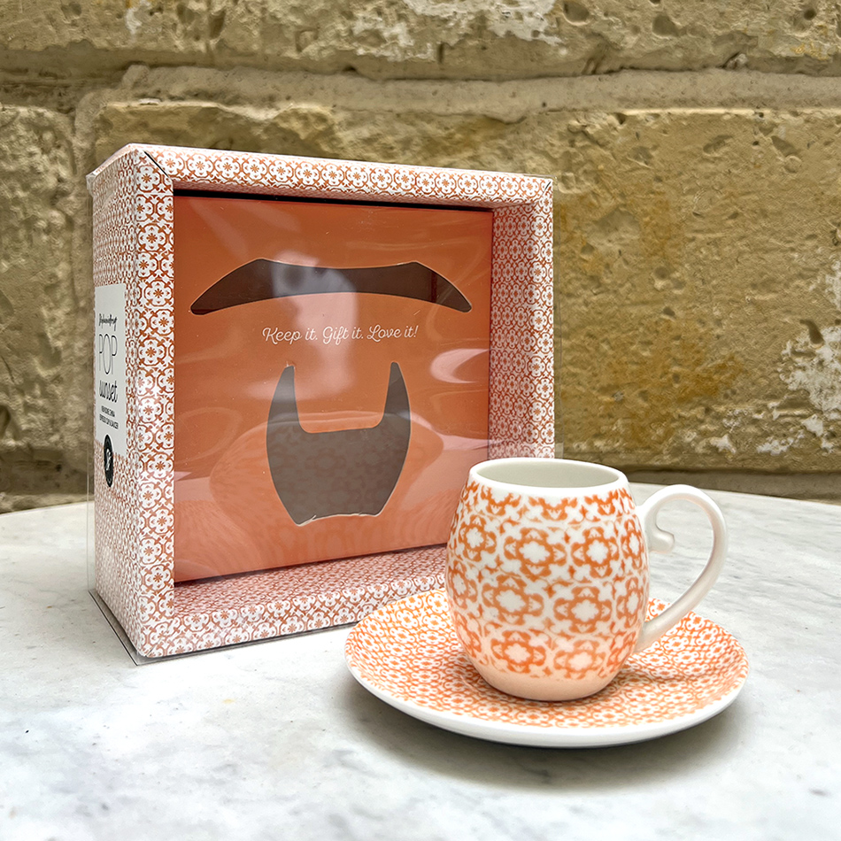 POP Sunset Orange Espresso Cup&Saucer
